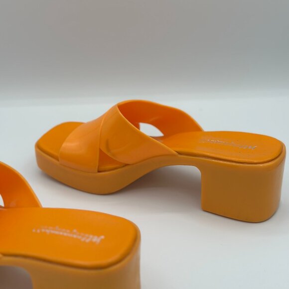 Jeffrey Campbell Orange Platform Slide Sandals – Size 8 (EU 39) - Picture 3 of 7